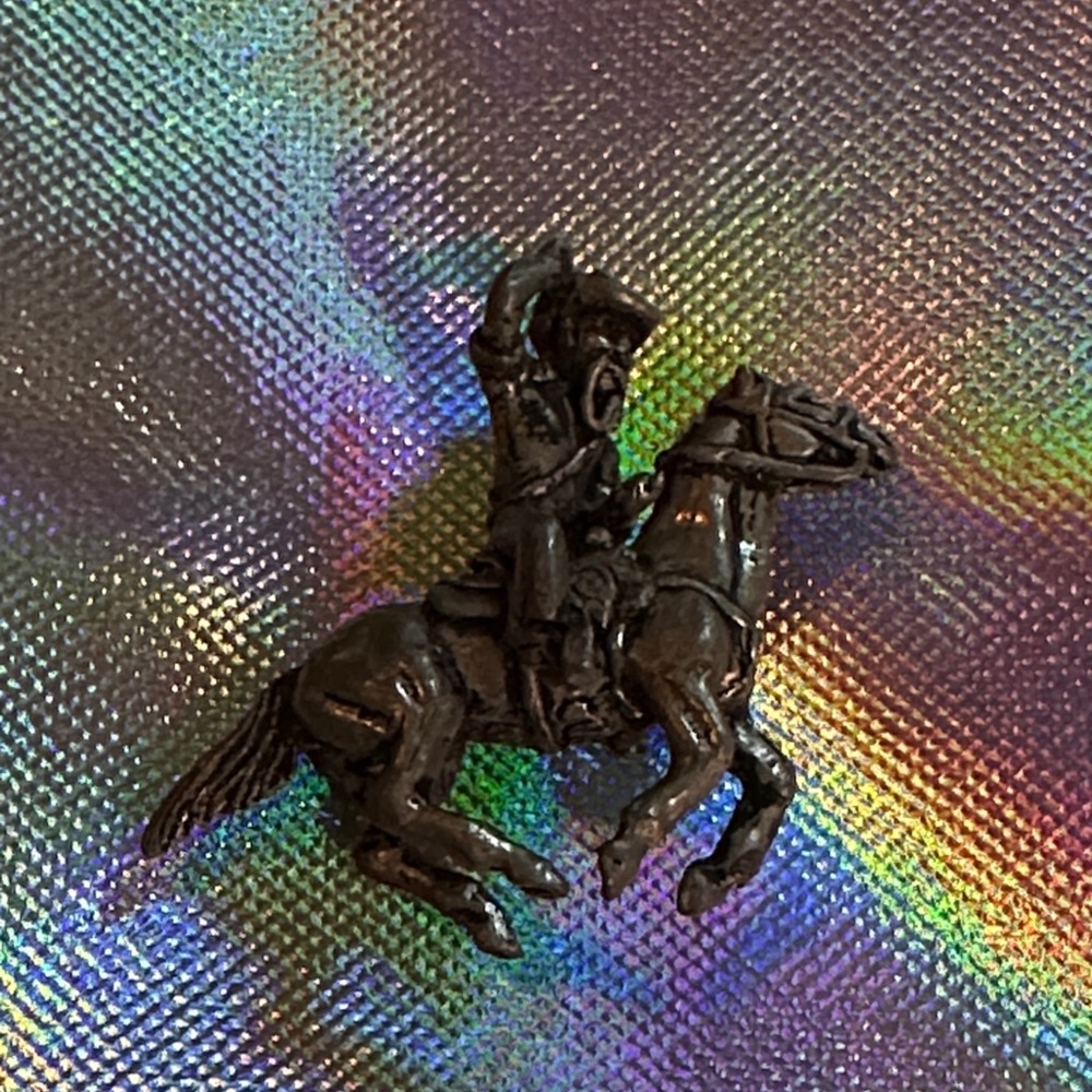 Vintage Pewter Cowboy on‎ Horse Figurine – Spoontiques Style Western Collectible